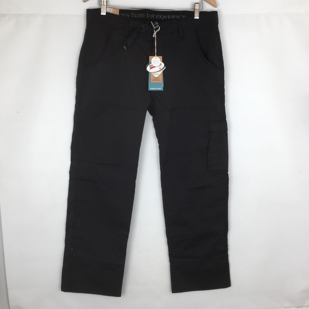 Prana Stretch Zion Cargo Pant NEW Black Mens Size 35x30 NWT